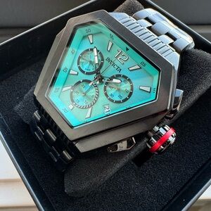 Invicta Speedway Black Stainless Mens Watch Swiss Ronda Z60 Caliber 46101 New!